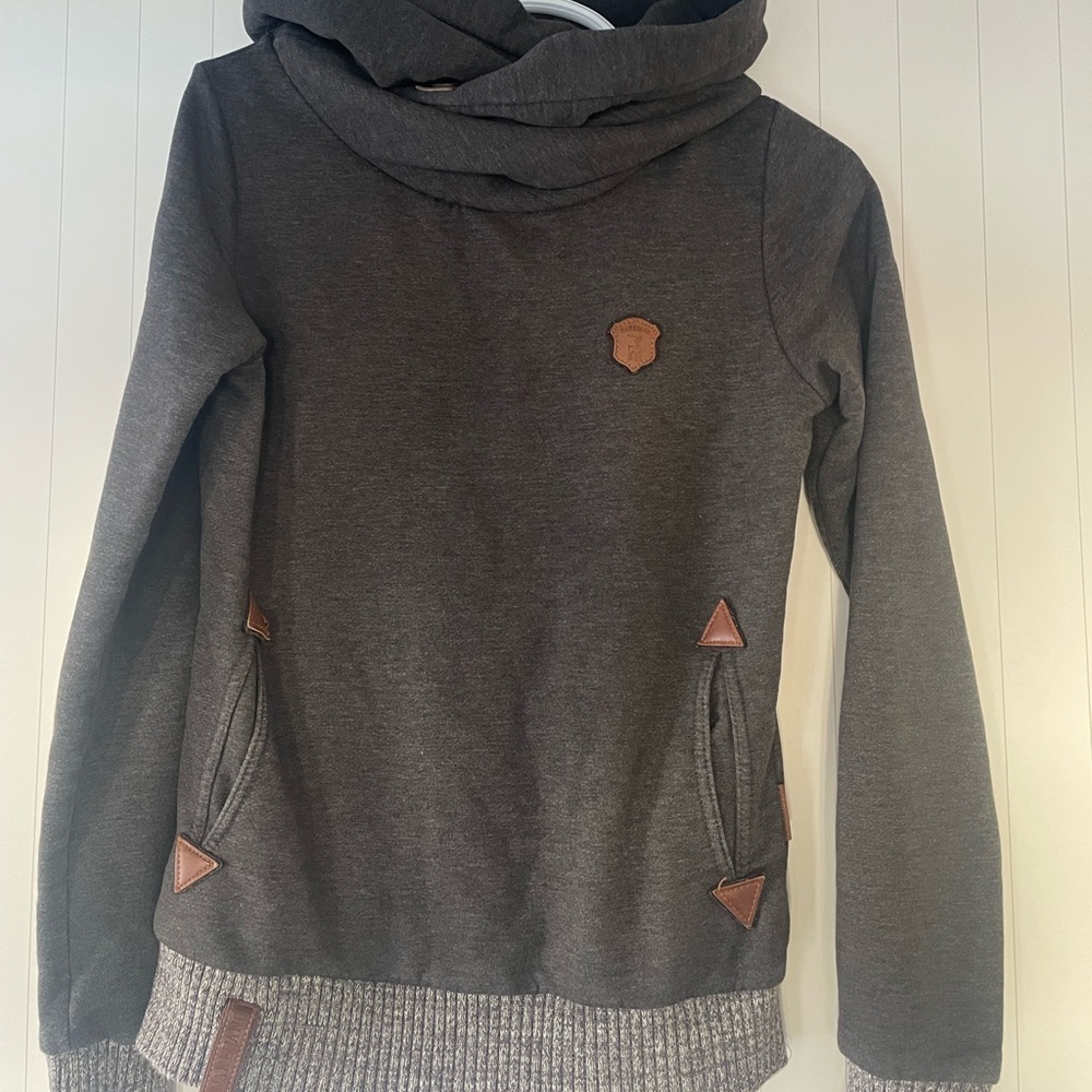 Women’s Naketano Gray Cowl Neck Hoodie